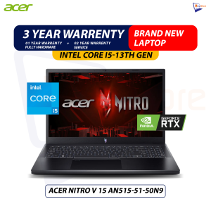 Brand New Acer Nitro V 15 AN515 | Intel Core i5-13420H-13th Gen | 16GB DDR5 Ram | 512GB NVMe | NVIDIA RTX4050 6GB VGA Gaming Laptop