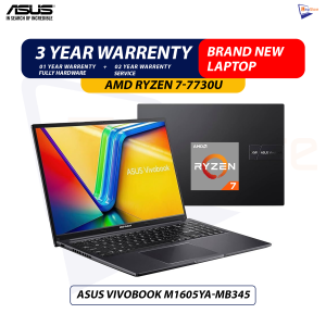 Asus VivoBook M1605YA | Ryzen™ 7 7730U - 13th Gen | 16" Inch FHD Display | 8GB RAM | 512GB NVMe SSD Laptop