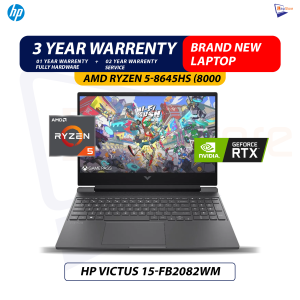 Brand New HP Victus 15-fb2082wm | AMD Ryzen 5-8645Hs (8000 series) | 8GB DDR5 Ram | 512GB NVMe | NVIDIA GeForce RTX 4050/6GB Graphics Laptop