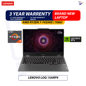 Brand New Lenovo LOQ 15ARP9 |  AMD Ryzen 7-7435Hs ( 7000 series ) | 16GB DDR5 Ram | NVIDIA®RTX™ 4060 VGA Gaming Laptop