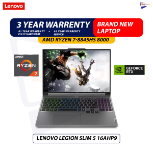 Brand New Lenovo Legion Slim 5 16AHP9 | AMD Ryzen 7-8845HS 8000 series | 16GB DDR5 Ram | NVIDIA®RTX™ 4060 VGA Gaming Laptop