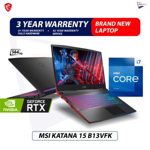 Brand New MSI Katana 15 B13VFK |  Intel Core i7-13620H 13th Gen | 16GB DDR5 Ram | 512GB NVMe | Nvidia RTX 4060 VGA Gaming Laptop