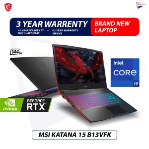 Brand New MSI Katana 15 B13VFK |  Intel Core i9-13620H 13th Gen | 16GB DDR5 Ram | 512GB NVMe | Nvidia RTX 4060 VGA Gaming Laptop