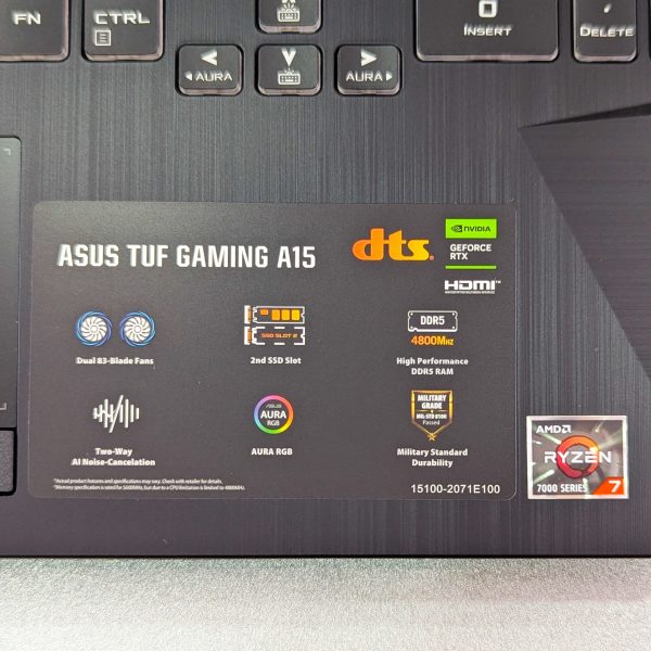 Brand New  Asus TUF A15 FA506N | AMD Ryzen 7 -7435Hs 7000 | 8GB DDR5 Ram |  512GB NVMe  | RTX 3050/4GB VGA Gaming Laptop - Image 10