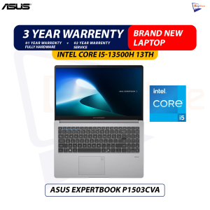 Brand New Asus ExpertBook P1503CVA | Intel Core i5H-13th Gen | 8GB DDR5 RAM | 512GB NVMe | 15.6" Inch FHD Display Laptop