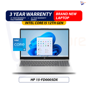 Brandnew HP 15-fd0005dx | Intel Core i5-12th Gen | 8GB Ram 512GB SSD | 15.6" Inch FHD Touch Screen Display Laptop
