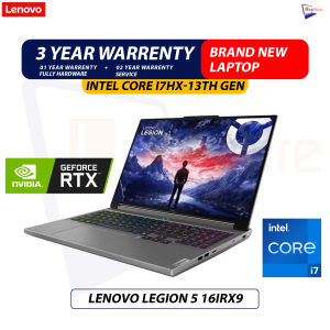 Brand New Lenovo Legion 5 | Intel Core i7 HX -13th Gen | 16GB DDR5 RAM | 512GB Nvme | 16' Inch WUXGA Display | RTX 4060 (8GB) VGA Gaming Laptop