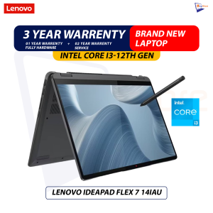 Brand New Lenovo Ideapad Flex 5 14IAU |  Intel core i3-1235U (12th Gen) | 8GB DDR4 Ram | 256GB NVMe | 14" inch WUXGA (1920 x 1200 ) IPS+ Full Touch 360 rotatable Display Laptop No AC