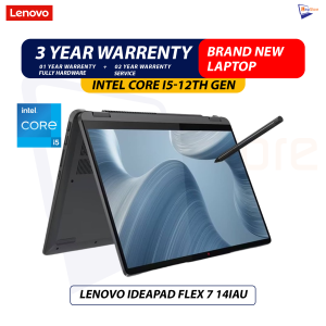 Brand New Lenovo Ideapad Flex 7 14IAU |  Intel core i5-1235U (12th Gen) | 8GB DDR4 Ram | 512GB NVMe | 14" inch WUXGA (1920 x 1200 ) IPS+ Full Touch 360 rotatable Display Laptop