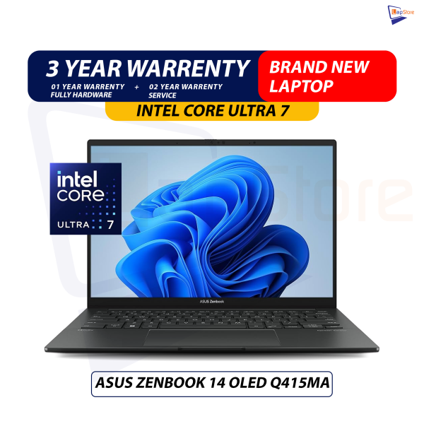 Brand New ASUS Zenbook 14 OLED Q425MA |   Intel Core Ultra 7 (14th Gen) Processor | 16GB DDR5 Ram | 14" inch OLED WQXGA Touch (2560 x 1600) ,  Display | Laptop